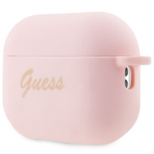Guess GUAP2LSCHSP AirPods Pro 2 (2022/2023) dėklas rožinės spalvos Silicone Charm Heart Collection - Image 3