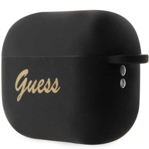 Guess GUAP2LSCHSK AirPods Pro 2 (2022/2023) dėklas juodos spalvos Silicone Charm Heart Collection - Image 3