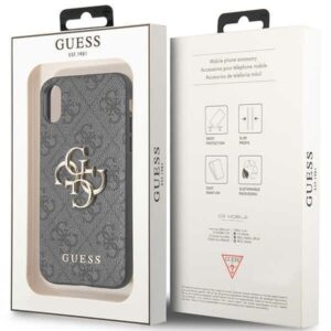 Guess GUHCPX4GMGGR Apple iPhone X/XS grey kietas dėklas 4G Big Metal Logo - Image 7