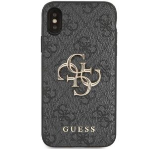 Guess GUHCPX4GMGGR Apple iPhone X/XS grey kietas dėklas 4G Big Metal Logo - Image 3