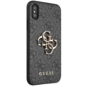 Guess GUHCPX4GMGGR Apple iPhone X/XS grey kietas dėklas 4G Big Metal Logo - Image 4