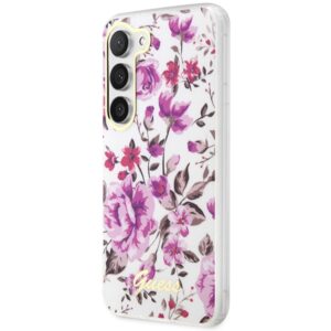 Guess GUHCS23MHCFWST S23+ S916 baltos spalvos kietas dėklas Flower Collection - Image 2