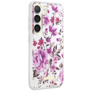 Guess GUHCS23MHCFWST S23+ S916 baltos spalvos kietas dėklas Flower Collection - Image 4