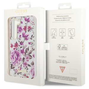 Guess GUHCS23MHCFWST S23+ S916 baltos spalvos kietas dėklas Flower Collection - Image 8