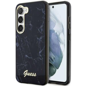 Guess GUHCS23SPCUMAK S23 S911 juodos spalvos kietas dėklas Marble