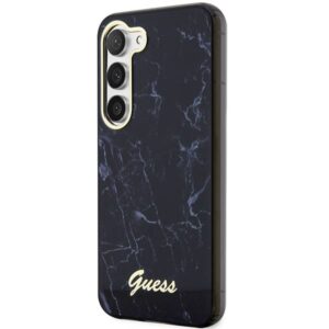 Guess GUHCS23SPCUMAK S23 S911 juodos spalvos kietas dėklas Marble - Image 2