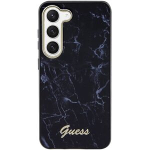 Guess GUHCS23SPCUMAK S23 S911 juodos spalvos kietas dėklas Marble - Image 3