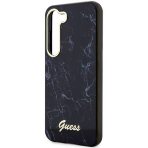 Guess GUHCS23SPCUMAK S23 S911 juodos spalvos kietas dėklas Marble - Image 6