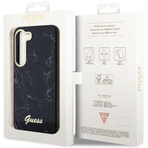 Guess GUHCS23SPCUMAK S23 S911 juodos spalvos kietas dėklas Marble - Image 8