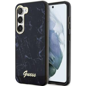 Guess GUHCS23MPCUMAK S23+ S916 juodos spalvos kietas dėklas Marble
