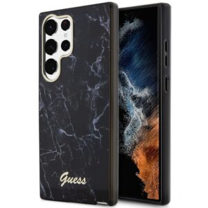 Guess GUHCS23LPCUMAK S23 Ultra S918 juodos spalvos kietas dėklas Marble
