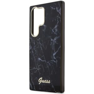 Guess GUHCS23LPCUMAK S23 Ultra S918 juodos spalvos kietas dėklas Marble - Image 6