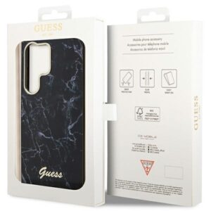 Guess GUHCS23LPCUMAK S23 Ultra S918 juodos spalvos kietas dėklas Marble - Image 8
