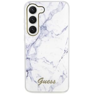 Guess GUHCS23MPCUMAH S23+ S916 baltos spalvos kietas dėklas Marble - Image 3