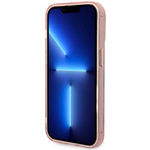 Guess GUHMP14XHTCMP Apple iPhone 14 Pro Max 6,7" rožinės spalvos kietas dėklas Gold Outline Translucent MagSafe - Image 5