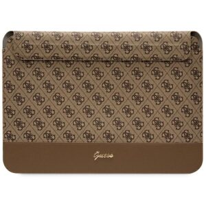 Guess Dėklas kompiuteriui GUCS14PS4SGW 14" rudos spalvos 4G Stripe Metal Logo - Image 1
