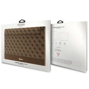 Guess Dėklas kompiuteriui GUCS14PS4SGW 14" rudos spalvos 4G Stripe Metal Logo - Image 4