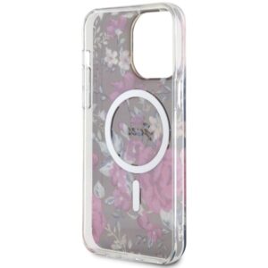 Guess GUHMP14XHCFWSA Apple iPhone 14 Pro Max 6.7" khaki kietas dėklas Flower MagSafe - Image 7
