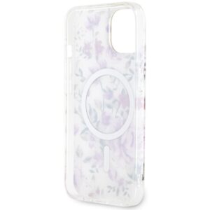 Guess GUHMP14SHCFWST Apple iPhone 14 / 15 / 13 6.1" skaidrus kietas dėklas Flower MagSafe - Image 7