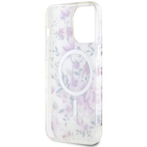 Guess GUHMP14LHCFWST Apple iPhone 14 Pro 6.1" skaidrus kietas dėklas Flower MagSafe - Image 7