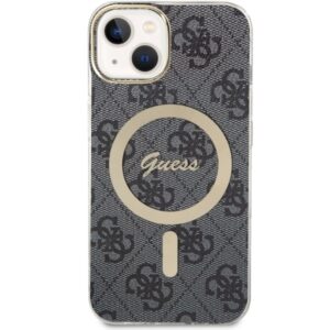 Guess GUHMP14SH4STK Apple iPhone 14 / 15 / 13 6.1" juodos spalvos kietas dėklas 4G MagSafe - Image 2