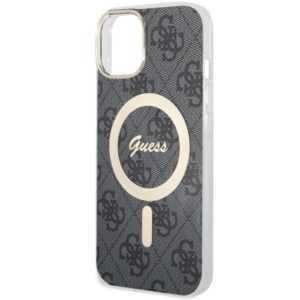 Guess GUHMP14SH4STK Apple iPhone 14 / 15 / 13 6.1" juodos spalvos kietas dėklas 4G MagSafe - Image 5
