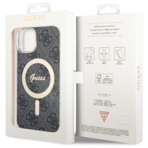 Guess GUHMP14MH4STK Apple iPhone 14 Plus / 15 Plus 6.7" juodos spalvos kietas dėklas 4G MagSafe - Image 7