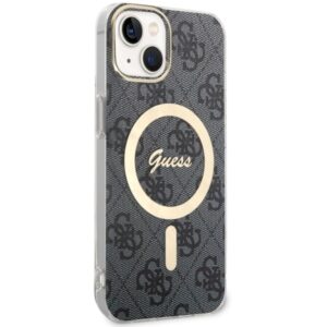 Guess GUHMP14MH4STK Apple iPhone 14 Plus / 15 Plus 6.7" juodos spalvos kietas dėklas 4G MagSafe - Image 3