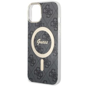 Guess GUHMP14MH4STK Apple iPhone 14 Plus / 15 Plus 6.7" juodos spalvos kietas dėklas 4G MagSafe - Image 5