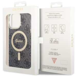 Guess GUHMP14XH4STK Apple iPhone 14 Pro Max 6.7" juodos spalvos kietas dėklas 4G MagSafe - Image 7