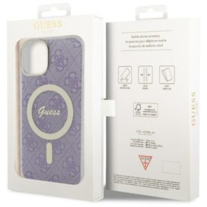 Guess GUHMP14SH4STU Apple iPhone 14 / 15 / 13 6.1" violetinės spalvos kietas dėklas 4G MagSafe - Image 8