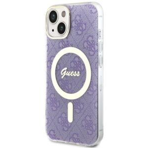 Guess GUHMP14SH4STU Apple iPhone 14 / 15 / 13 6.1" violetinės spalvos kietas dėklas 4G MagSafe - Image 2