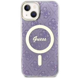 Guess GUHMP14SH4STU Apple iPhone 14 / 15 / 13 6.1" violetinės spalvos kietas dėklas 4G MagSafe - Image 3