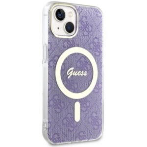 Guess GUHMP14SH4STU Apple iPhone 14 / 15 / 13 6.1" violetinės spalvos kietas dėklas 4G MagSafe - Image 4