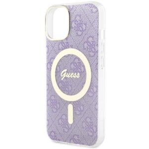 Guess GUHMP14SH4STU Apple iPhone 14 / 15 / 13 6.1" violetinės spalvos kietas dėklas 4G MagSafe - Image 6