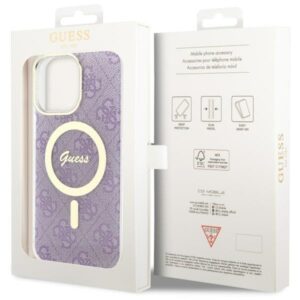 Guess GUHMP14XH4STU Apple iPhone 14 Pro Max 6.7" violetinės spalvos kietas dėklas 4G MagSafe - Image 8