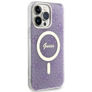 Guess GUHMP14XH4STU Apple iPhone 14 Pro Max 6.7" violetinės spalvos kietas dėklas 4G MagSafe - Image 4