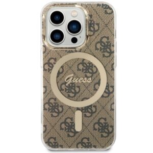 Guess GUHMP14LH4STW Apple iPhone 14 Pro 6.1" rudos spalvos kietas dėklas 4G MagSafe - Image 2