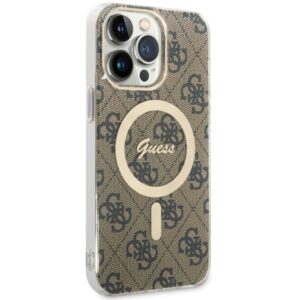 Guess GUHMP14XH4STW Apple iPhone 14 Pro Max 6.7" rudos spalvos kietas dėklas 4G MagSafe - Image 3