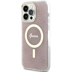 Guess GUHMP14XH4STP Apple iPhone 14 Pro Max 6.7" rožinės spalvos kietas dėklas 4G MagSafe - Image 2