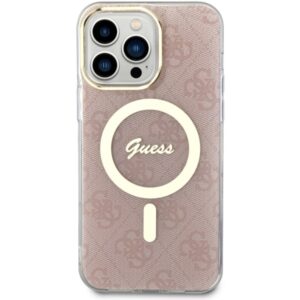 Guess GUHMP14XH4STP Apple iPhone 14 Pro Max 6.7" rožinės spalvos kietas dėklas 4G MagSafe - Image 3