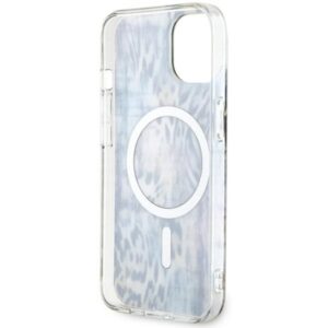 Guess GUHMP14SHLEOPWB Apple iPhone 14 / 15 / 13 6.1" blue kietas dėklas Leopard MagSafe - Image 7