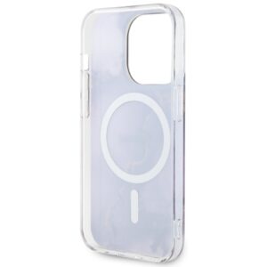Guess GUHMP14LHTMRSU Apple iPhone 14 Pro 6.1" violetinės spalvos kietas dėklas Golden Marble MagSafe - Image 7