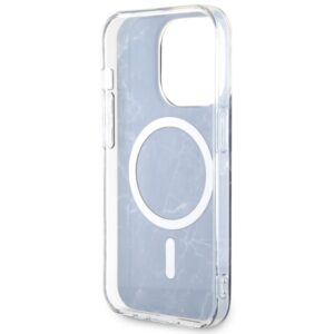 Guess GUHMP14XPCUMAK Apple iPhone 14 Pro Max 6.7" juodos spalvos kietas dėklas Marble MagSafe - Image 7