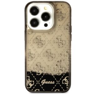 Guess GUHCP14LLC4PSGK Apple iPhone 14 Pro 6.1" juodos spalvos kietas dėklas Liquid Glitter 4G Transculent - Image 3