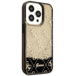 Guess GUHCP14LLC4PSGK Apple iPhone 14 Pro 6.1" juodos spalvos kietas dėklas Liquid Glitter 4G Transculent - Image 4