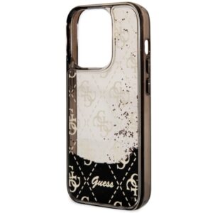 Guess GUHCP14LLC4PSGK Apple iPhone 14 Pro 6.1" juodos spalvos kietas dėklas Liquid Glitter 4G Transculent - Image 6