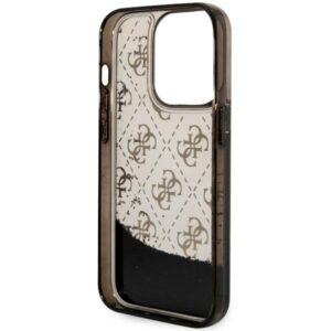 Guess GUHCP14LLC4PSGK Apple iPhone 14 Pro 6.1" juodos spalvos kietas dėklas Liquid Glitter 4G Transculent - Image 7