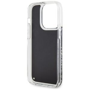Guess GUHCP14LLCSGSGK Apple iPhone 14 Pro 6.1" juodos spalvos kietas dėklas Liquid Glitter Marble - Image 7