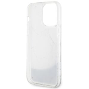 Guess GUHCP14XLCSGSGH Apple iPhone 14 Pro Max 6.7" baltos spalvos kietas dėklas Liquid Glitter Marble - Image 7